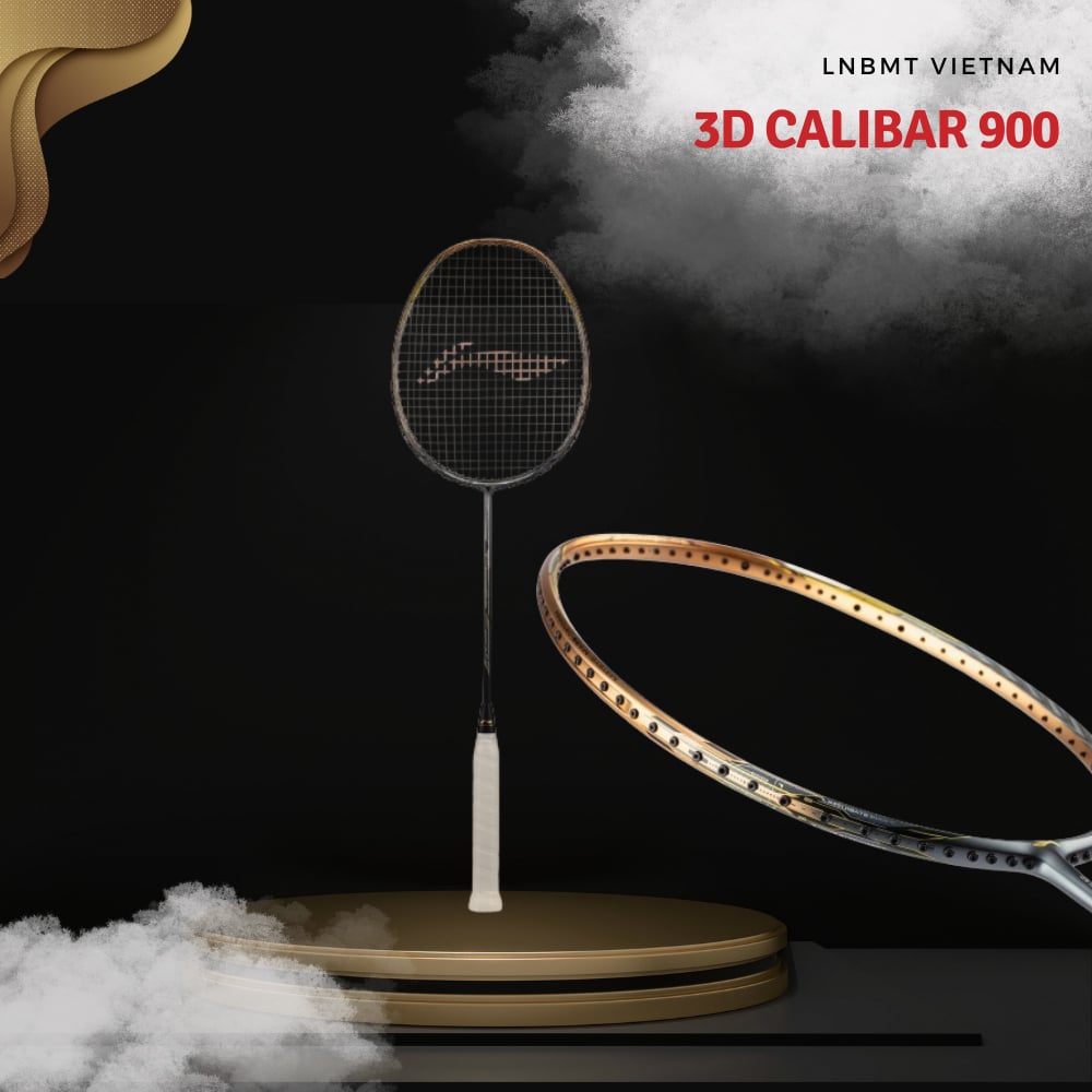Vợt cầu lông Li-Ning 3D CALIBAR 900 (4U) Golden Gray AYPT381-4