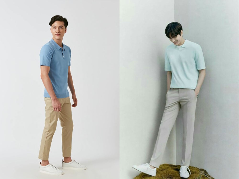 Áo polo + quần kaki – Trẻ trung, linh hoạt
