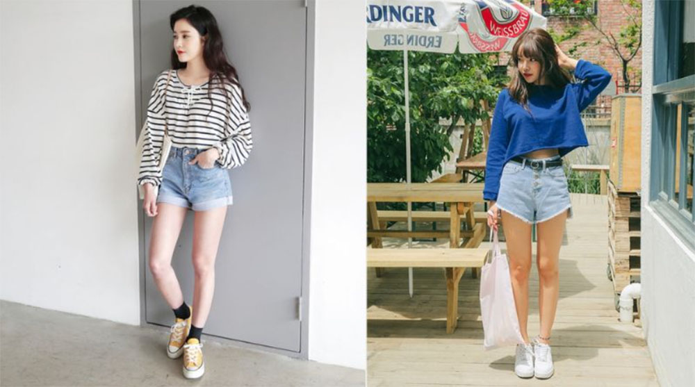 Áo thun + Quần short + Giày thể thao
