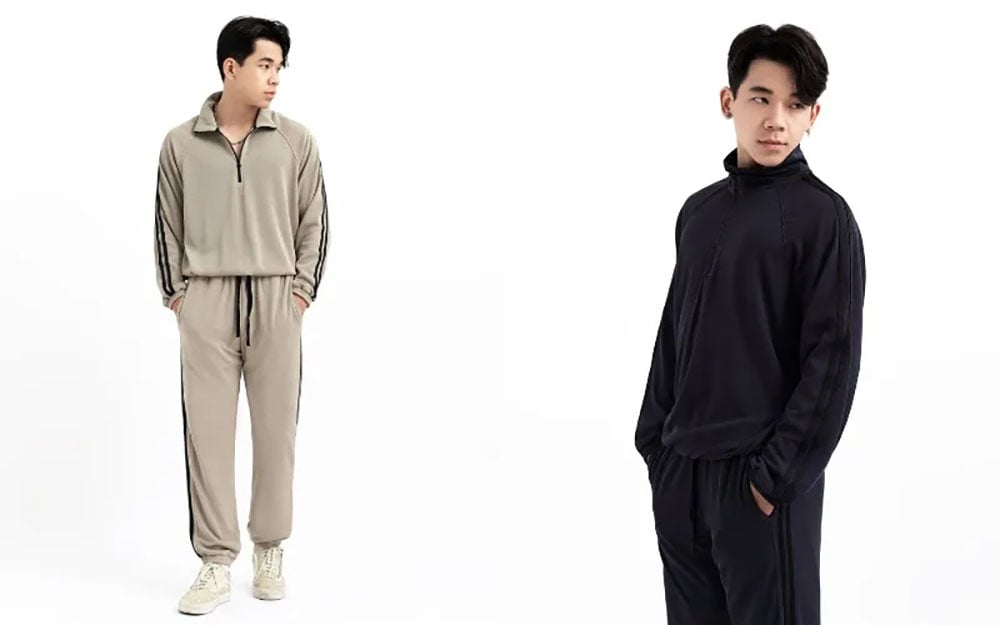 Phối áo phông tay dài nam với quần thể thao