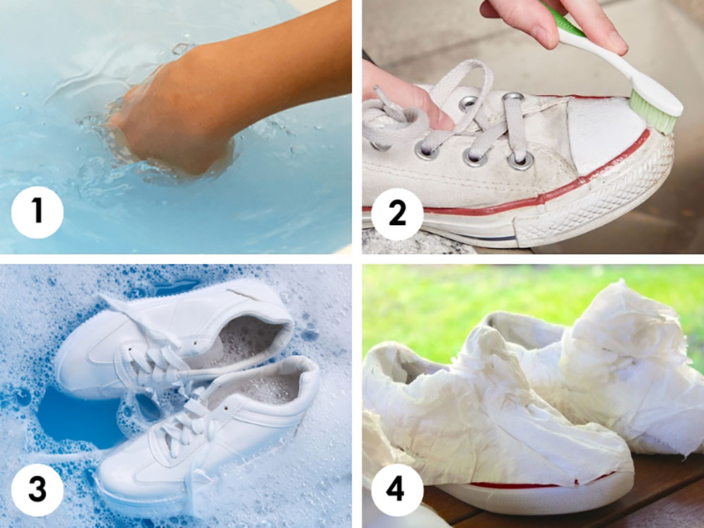 Các Bước Giặt Giày Thể Thao Bằng Tay