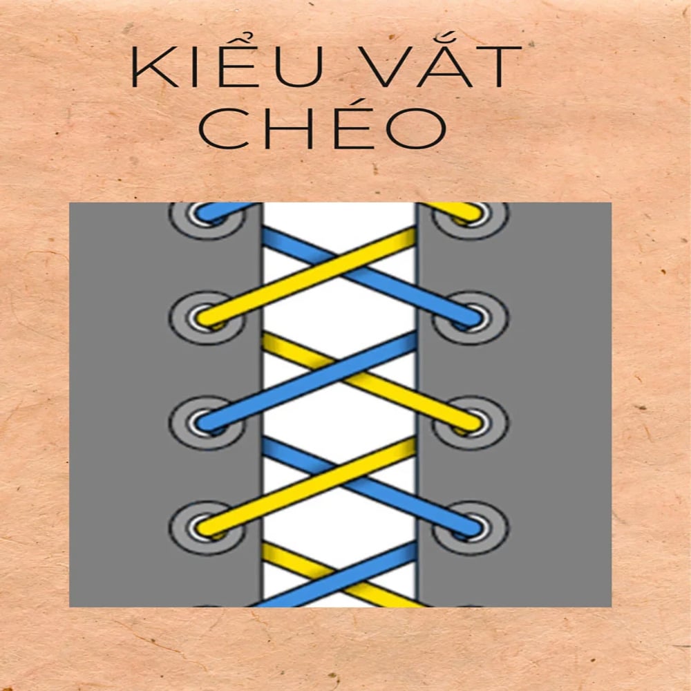 Cách buộc dây giày kiểu vắt chéo