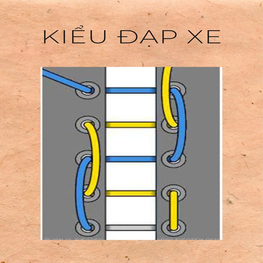 Cách buộc dây giày kiểu đạp xe