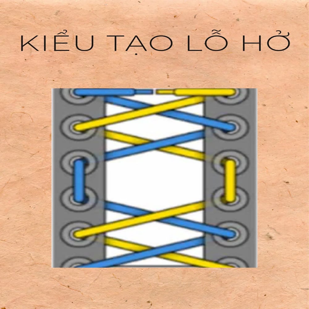 Cách buộc dây giày tạo khoảng hở