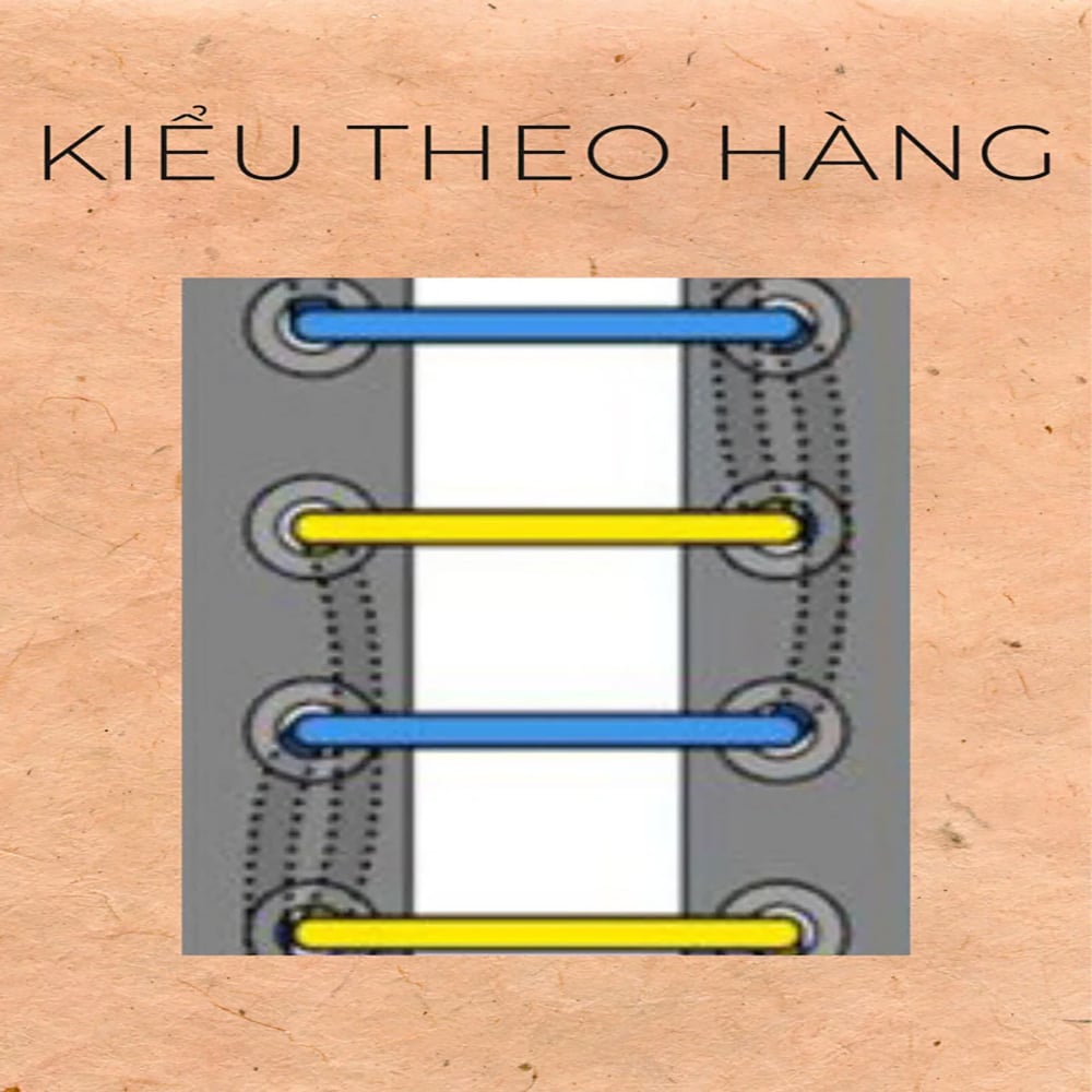 Cách buộc dây giày theo hàng ngang