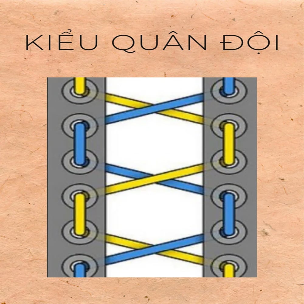 Cách buộc dây giày theo kiểu quân đội