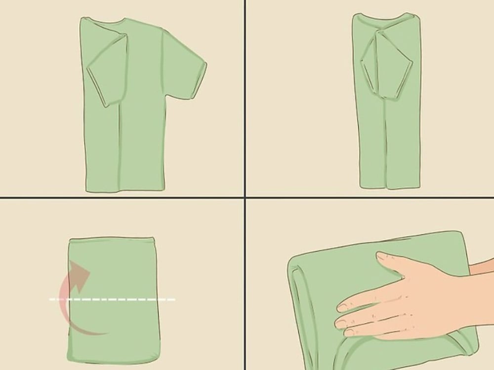 Cách Gấp Áo Nhanh Theo Chiều Dọc