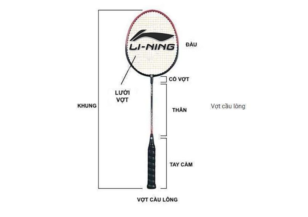 Cấu tạo vợt cầu lông