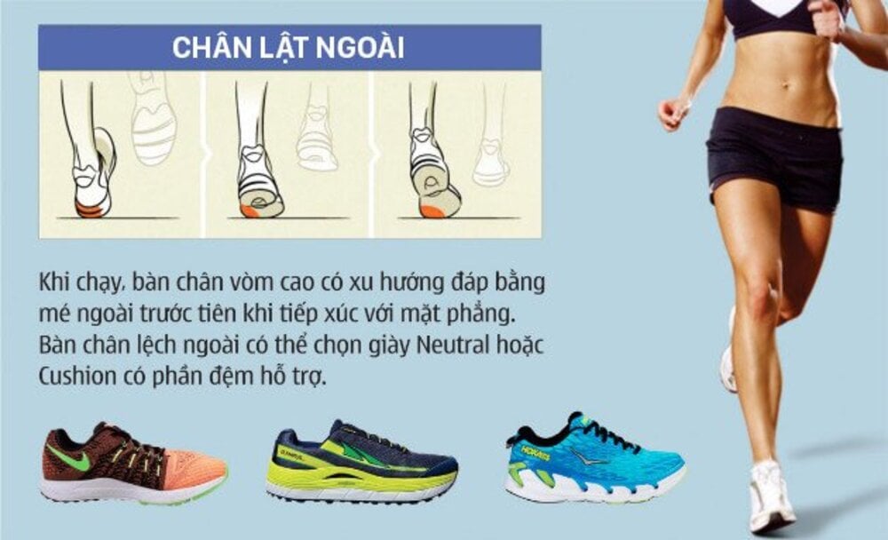 Gợi ý chọn giày chạy bộ dựa trên kiểu bàn chân