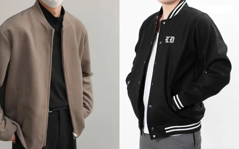 Kết hợp áo nam dài tay và áo khoác bomber