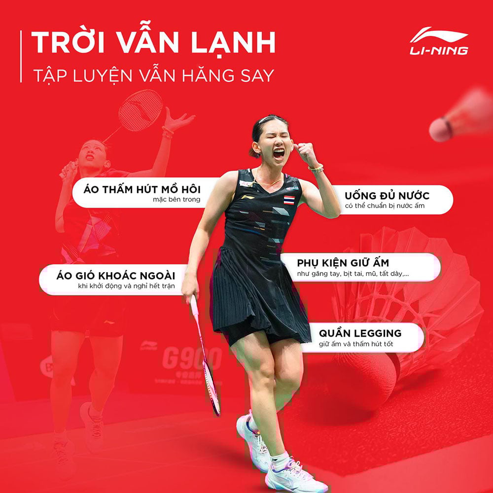 Tiêu chí khi lựa chọn trang phục đánh cầu lông