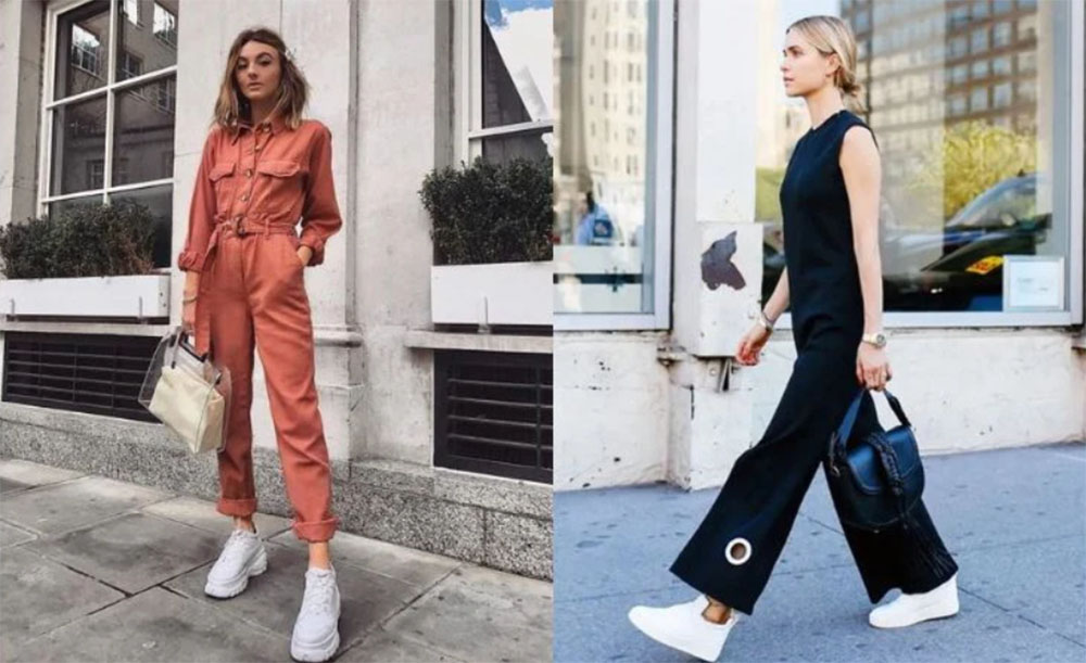 Jumpsuit + Giày thể thao