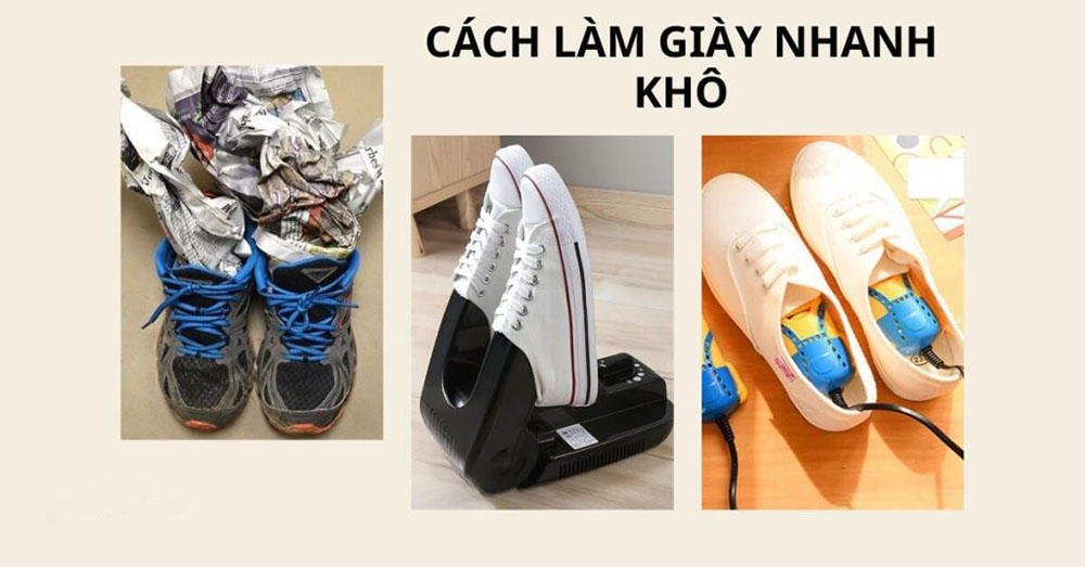 Mẹo Giúp Giày Thể Thao Khô Nhanh Hơn