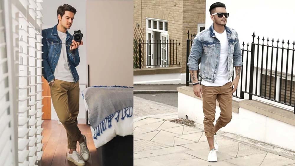 Mix Sneaker Nam Với Áo Khoác Denim