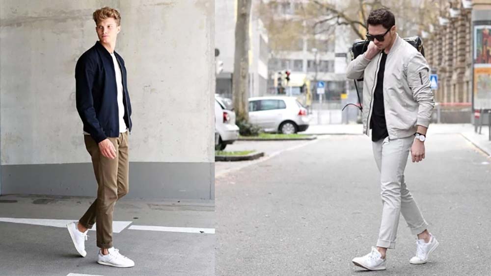 Phối Sneaker Nam với Quần Kaki