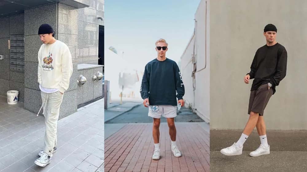 Phối Giày Thể Thao Nam Với Áo Sweater