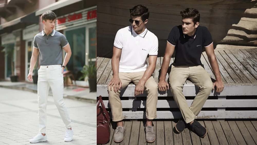 Phối Sneaker Nam Với Áo Polo