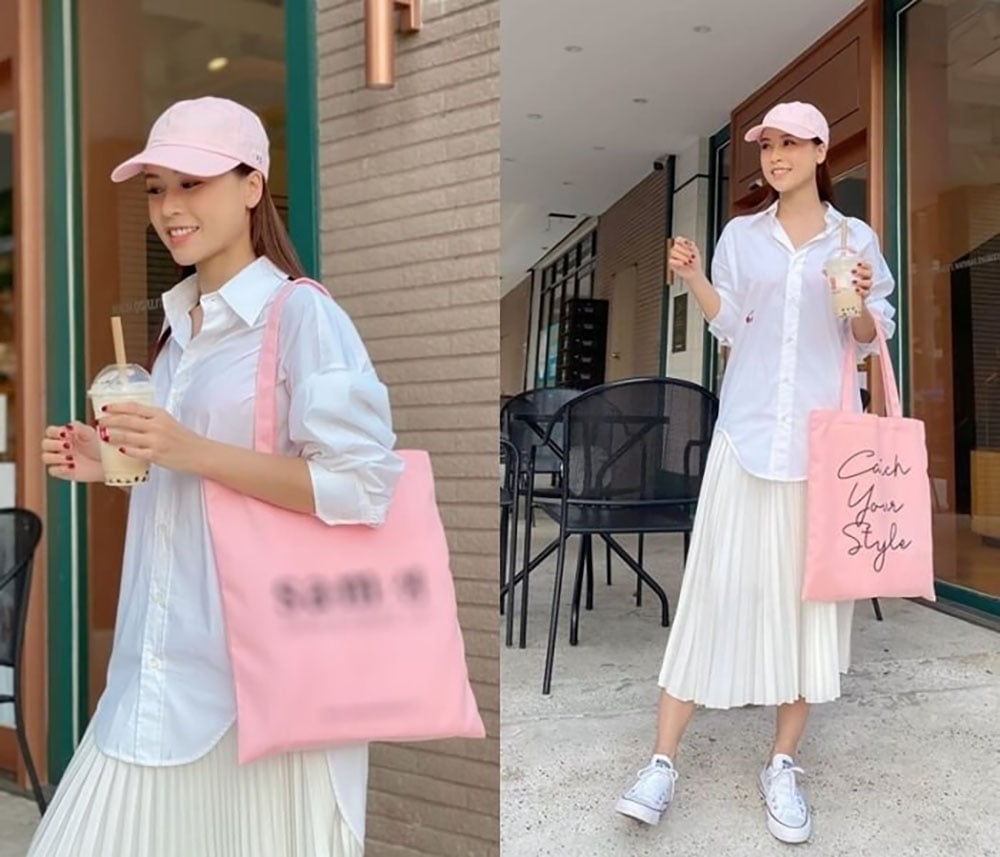 Phối đồ với mũ lưỡi trai + Dễ thương với phong cách bánh bèo