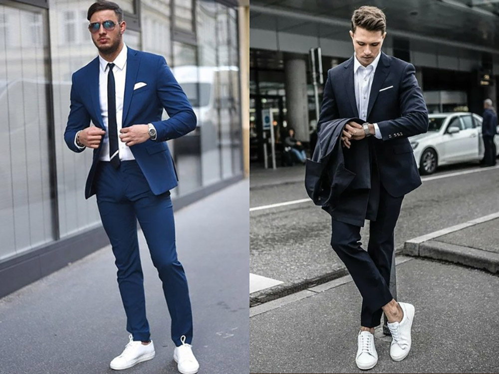 Phối giày trắng với Suit – Kết hợp giữa lịch lãm và phá cách