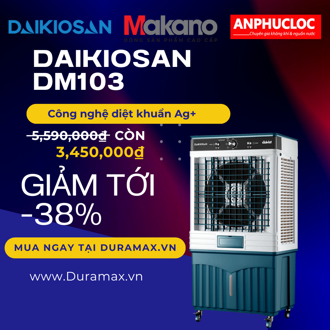 Quạt Điều Hòa Daikiosan DM103 – Giải Pháp Làm Mát Hiệu Quả, Tiết Kiệm Năng Lượng Cho Mùa Hè