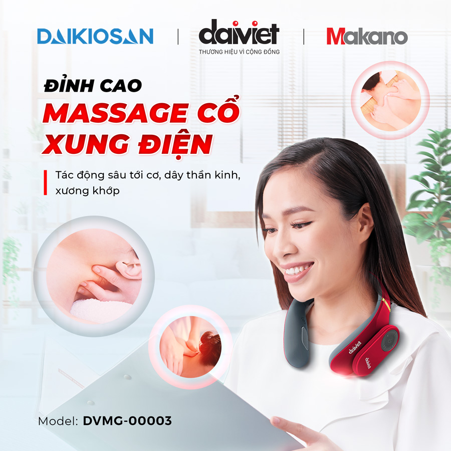 Máy massage xung điện cổ Daikiosan DVMG-00003