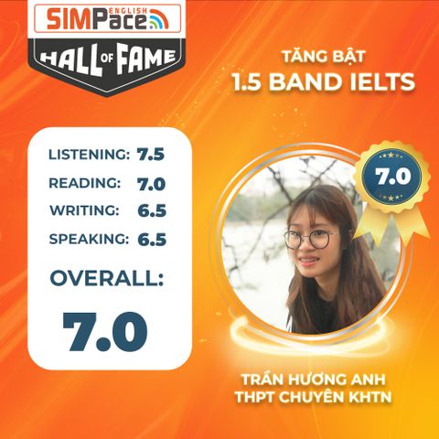 TRẦN HƯƠNG ANH 7.0 IELTS