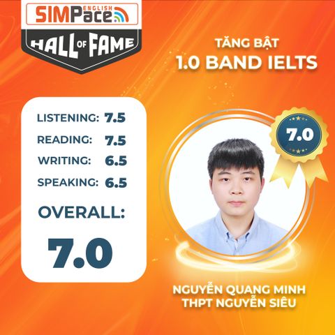 NGUYỄN QUANG MINH 7.0 IELTS