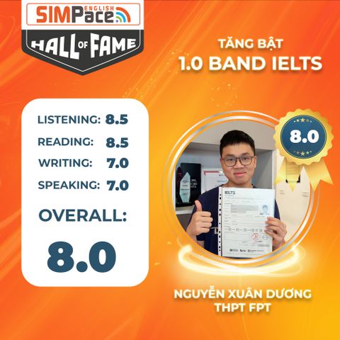NGUYỄN XUÂN DƯƠNG 8.0 IELTS