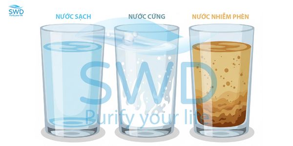 Mẹo phân biệt nước sạch – nước cứng – nước nhiễm phèn bằng mắt thường