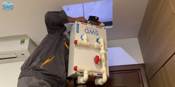 Lắp đặt máy lọc nước tổng căn hộ F-MD1000P tại Thanh Bình Garden