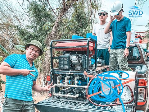 Máy lọc nước dã chiến cho vùng lũ miền Trung của kỹ sư Bách khoa