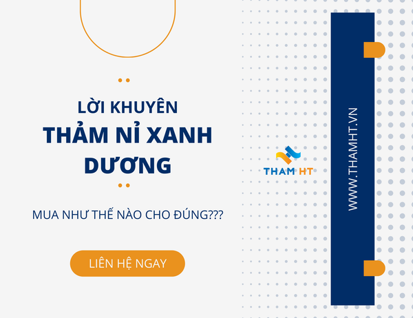 thảm nỉ xanh dương