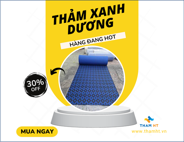 thảm màu xanh dương