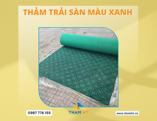 thảm trải sàn màu xanh