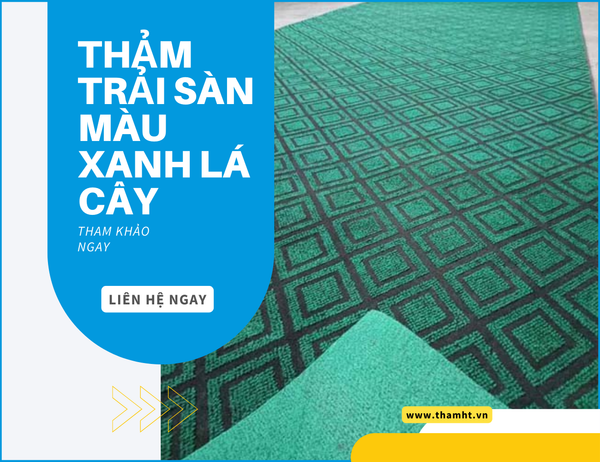 thảm trải sàn màu xanh lá cây