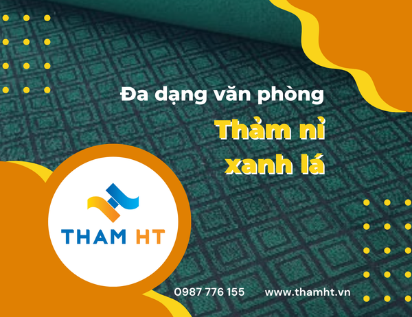 thảm nỉ xanh lá