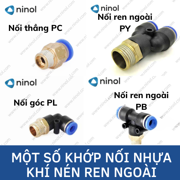 Một số khớp nối khí ren ngoài