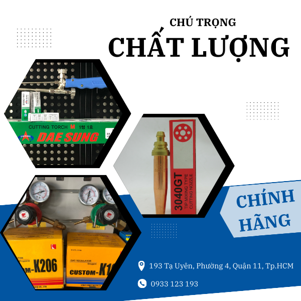 Chú trọng chất lượng của thiết bị hàn cắt gió đá