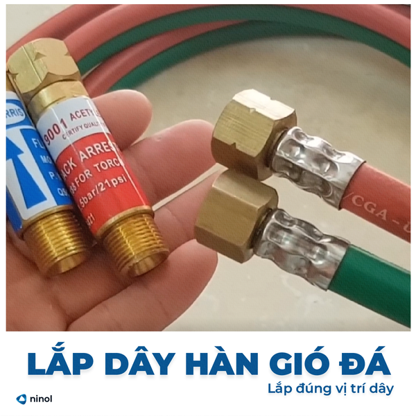 Lắp dây hàn gió đá