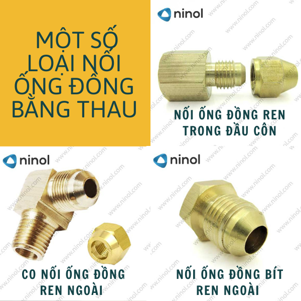 Một số loại nối ống đồng bằng thau khác