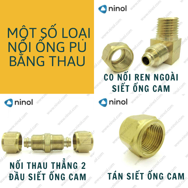 Một số loại nối ống PU bằng thau khác