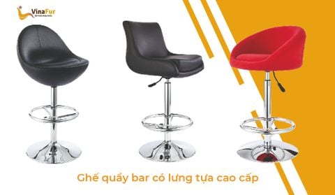 10 mẫu ghế quầy bar có lưng tựa cao cấp tại Vinafur