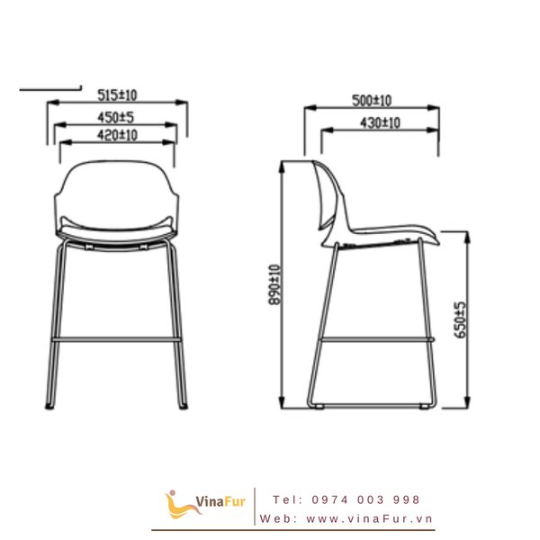 Ghế quầy bar HY-833