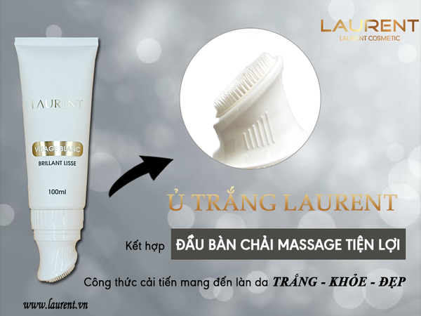 Đầu bàn chải massage ủ trắng laurent