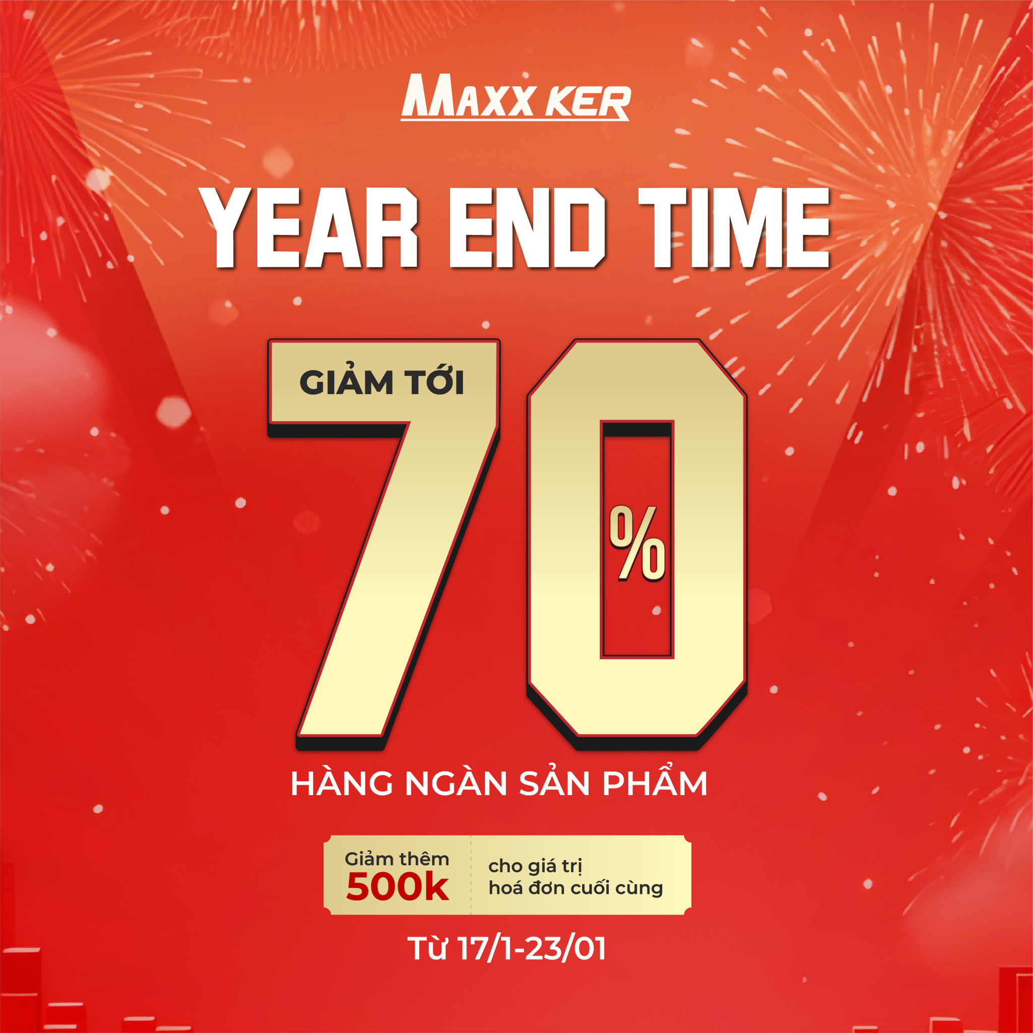 YEAR END TIME - GIẢM TỚI 70% HÀNG NGÀN SẢN PHẨM