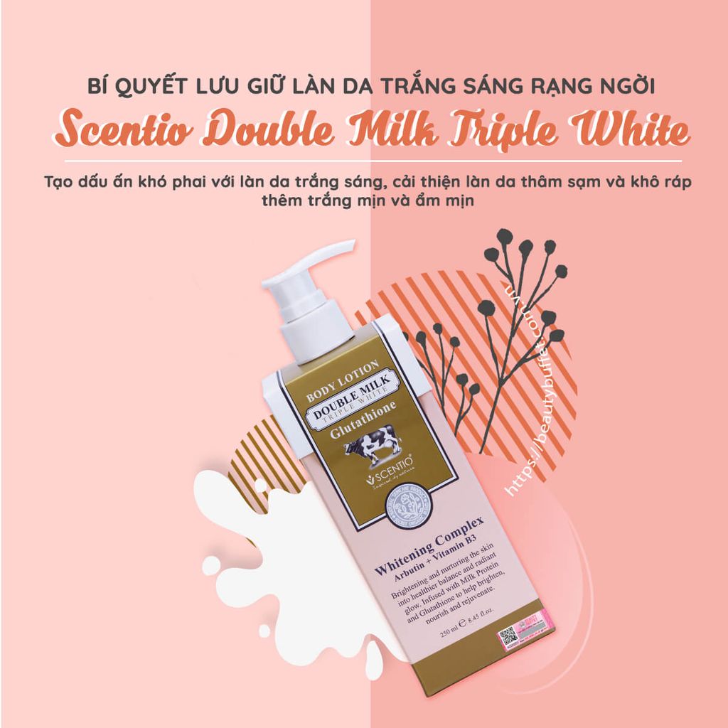 Dưỡng thể trắng da Scentio Double Milk Triple White