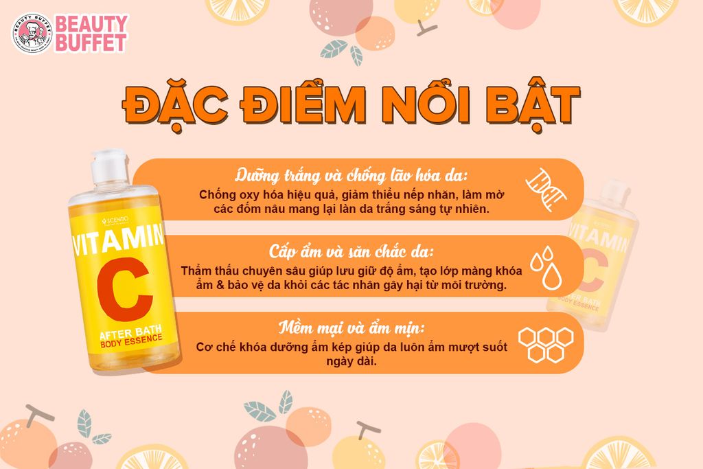 Tinh chất dưỡng trắng và phục hồi da chuyên sâu Scentio Vitamin C 450ml