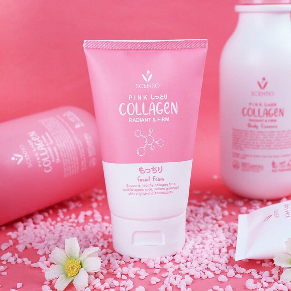 Sữa rửa mặt cho da khô Scentio Pink Collagen