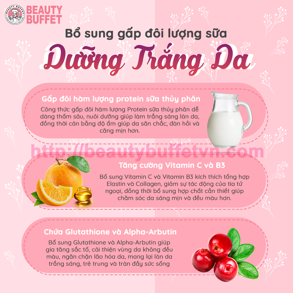 Dưỡng thể trắng da Double Milk