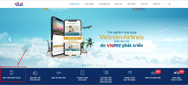 Hướng dẫn nạp tiền cho thuê bao ITelecom qua các kênh thanh toán trung gian